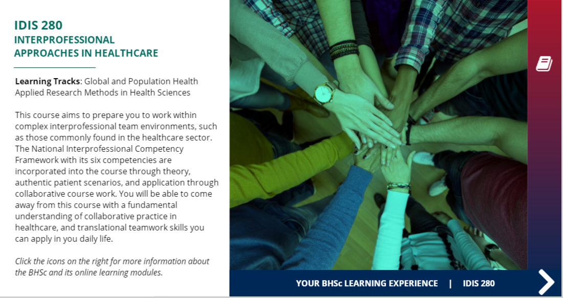 IDIS 280 Interprofessional Approaches in Healthcare